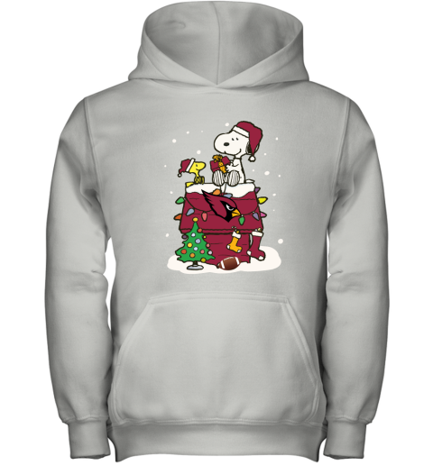 A Happy Christmas With Arizona Cardinals Snoopy Youth Hoodie