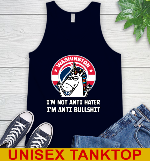 Washington Wizards NBA Basketball Unicorn I'm Not Anti Hater I'm Anti Bullshit Tank Top 3
