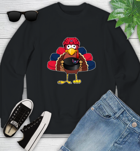 Washington Capitals Turkey Thanksgiving Day Youth Sweatshirt 2
