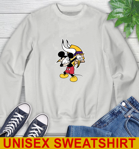Minnesota Vikings NFL Football Dabbing Mickey Disney Sports Sweatshirt 5