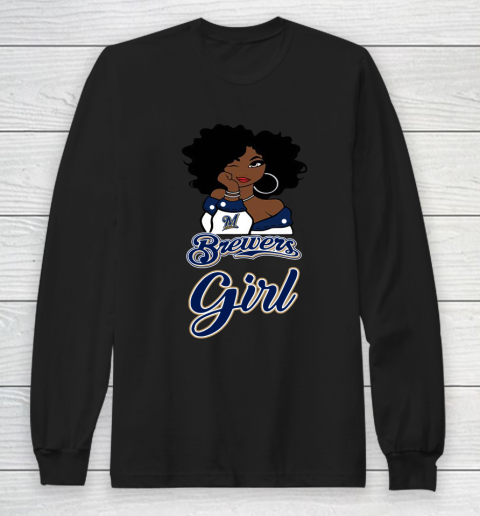 Milwaukee Brewerss Girl MLB Long Sleeve T-Shirt