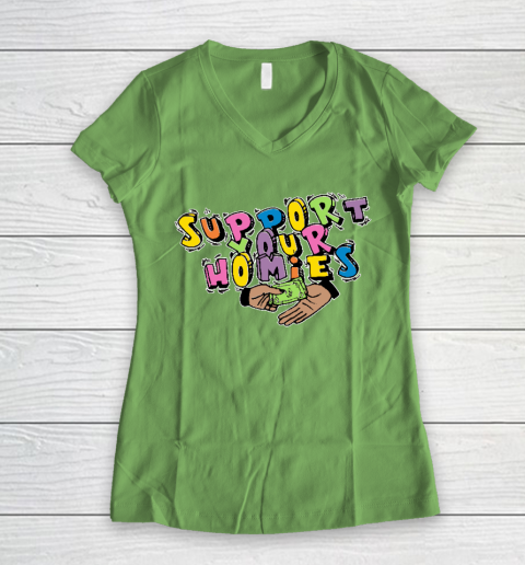 Support Your Homies Women's V-Neck T-Shirt 5