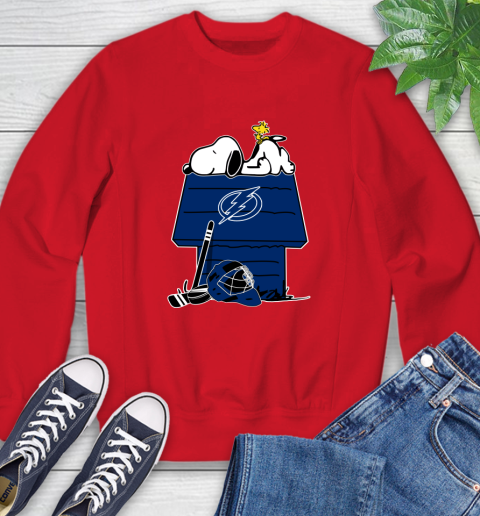 Tampa Bay Lightning NHL Hockey Snoopy Woodstock The Peanuts Movie Sweatshirt 10