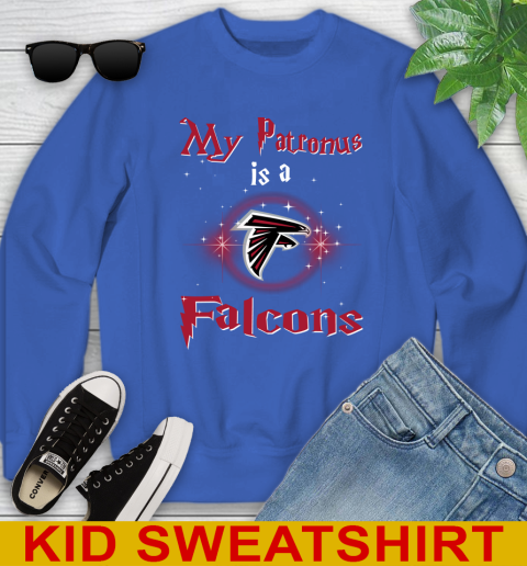 NFL Football Harry Potter My Patronus Is A Atlanta Falcons Youth Sweatshirt 6