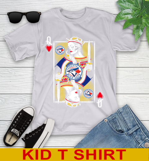 MLB Baseball Toronto Blue Jays The Queen Of Hearts Card Shirt Youth T-Shirt 4