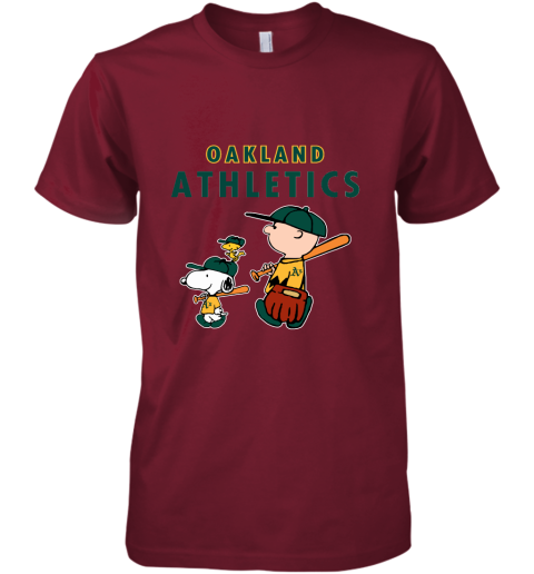 Oakland Athletics Let's Play Baseball Together Snoopy MLB Premium