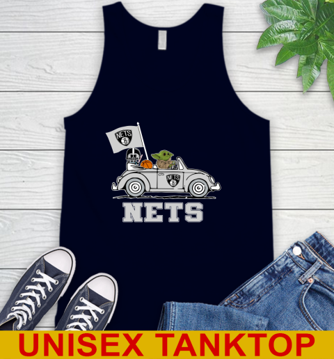 NBA Basketball Brooklyn Nets Darth Vader Baby Yoda Driving Star Wars Shirt Tank Top 3