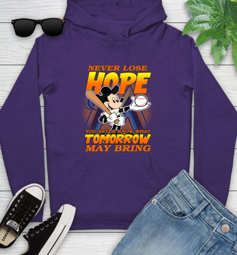 Miami Marlins MLB Baseball Mickey Disney Never Lose Hope Youth Hoodie 5