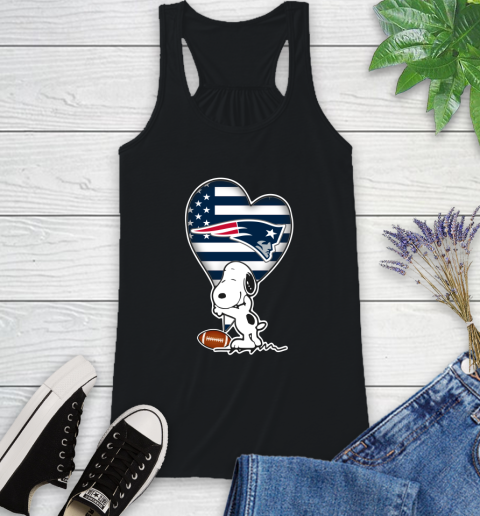 New England Patriots NFL Football The Peanuts Movie Adorable Snoopy Racerback Tank 2