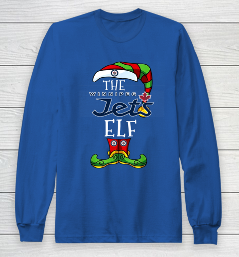 Winnipeg Jets Christmas ELF Funny NHL Long Sleeve T-Shirt 6