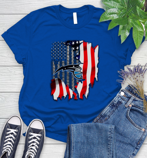 Orlando Magic NBA Basketball American Flag Women's T-Shirt 12
