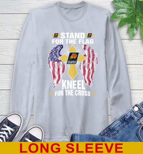 NBA Basketball Phoenix Suns Stand For Flag Kneel For The Cross Shirt Long Sleeve T-Shirt 6