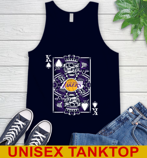Los Angeles Lakers NBA Basketball The King Of Spades Death Cards Shirt Tank Top 2