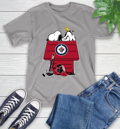 Winnipeg Jets NHL Hockey Snoopy Woodstock The Peanuts Movie T-Shirt 6