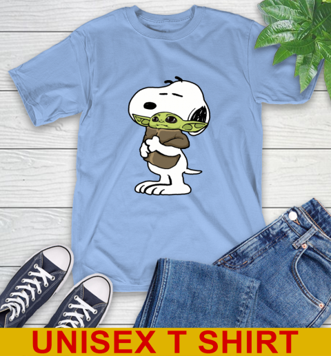 Snoopy Hugging Baby Yoda Shirt 11