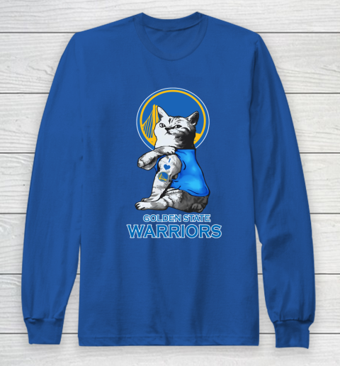 NBA Basketball My Cat Loves Golden State Warriors Long Sleeve T-Shirt 6