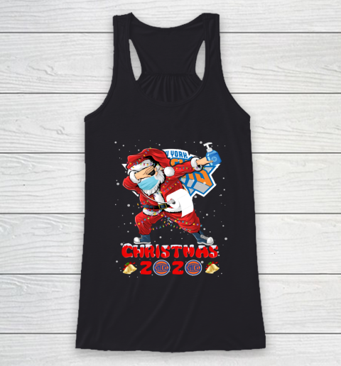 New York Knicks Funny Santa Claus Dabbing Christmas 2020 NBA Racerback Tank