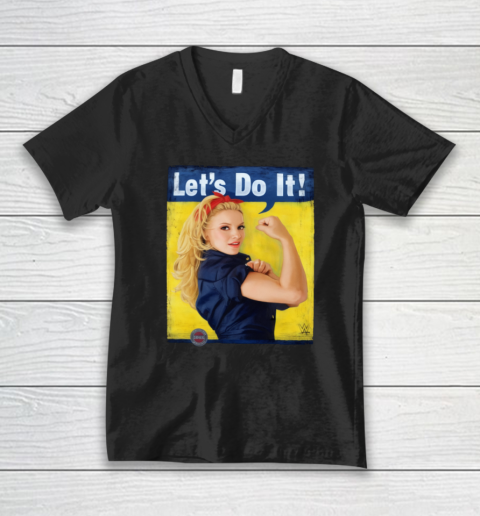 Trish Stratus Let's Do It Rosie The Riveter Parody Meme V-Neck T-Shirt