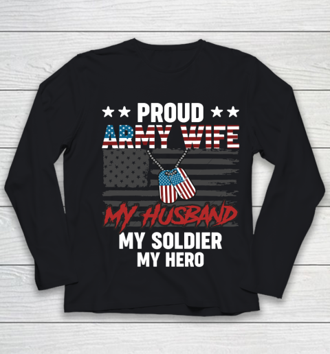 Veteran Shirt Proud Army Wife Youth Long Sleeve