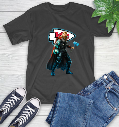 NFL Thor Avengers Endgame Football Kansas City Chiefs T-Shirt 2