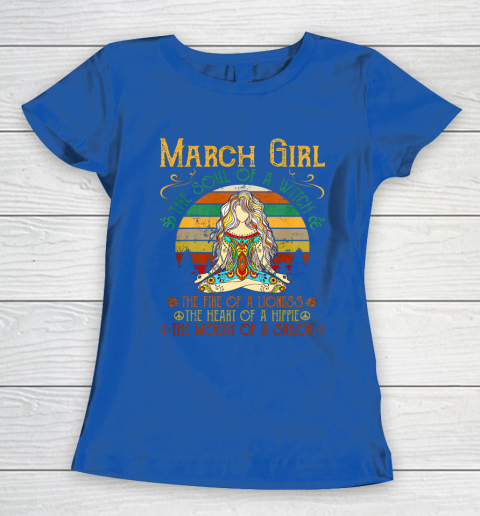 The Fire Of A Lioness March Girl Shirt