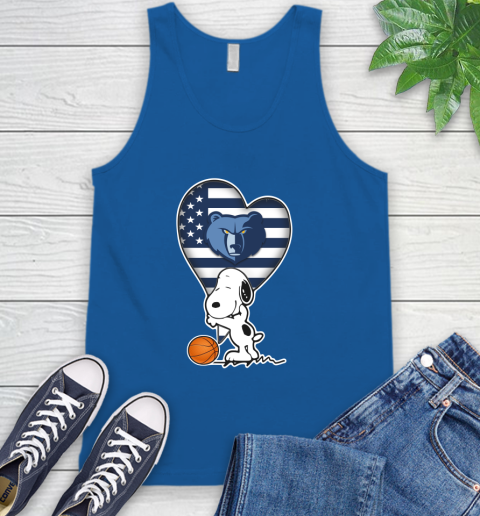 Memphis Grizzlies NBA Basketball The Peanuts Movie Adorable Snoopy Tank Top 5
