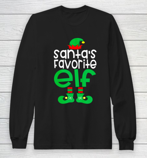 Christmas Santas Favorite Elf Funny Long Sleeve T-Shirt