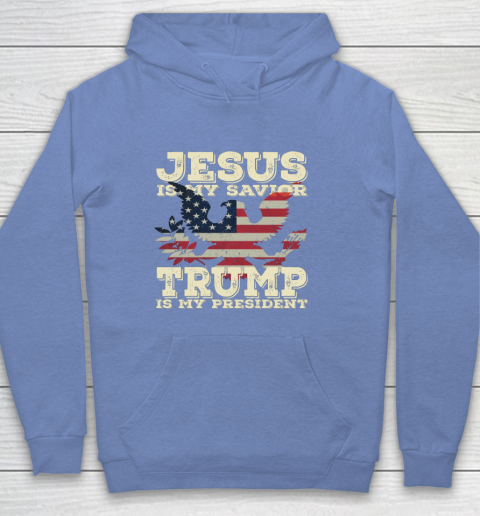 Jesus Is My Savior Trump Is My President Vintage American Youth Hoodie 8