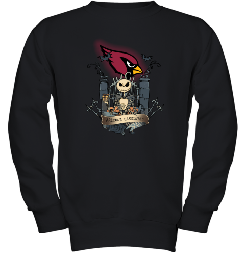 Arizona Cardinals Jack Skellington This Is Halloween NFL Youth Sweatshirt