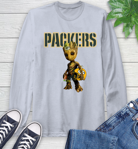 Green Bay Packers NFL Football Groot Marvel Guardians Of The Galaxy Long Sleeve T-Shirt 6