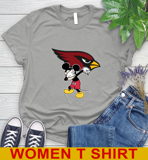 Arizona Cardinals NFL Football Dabbing Mickey Disney Sports Women's T-Shirt 11