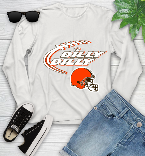 NFL Cleveland Browns Dilly Dilly Football Sports Youth Long Sleeve 12