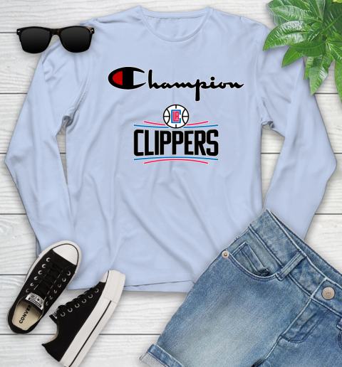 NBA Basketball LA Clippers Champion Shirt Youth Long Sleeve 6