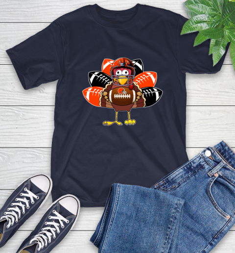 Cleveland Browns Turkey Thanksgiving Day T-Shirt 4