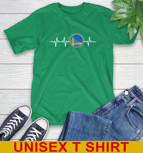Golden State Warriors NBA Basketball Heart Beat Shirt T-Shirt - Image 8