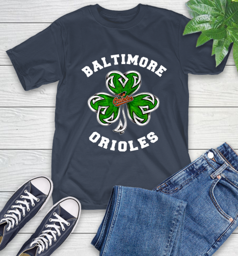 MLB Baltimore Orioles Three Leaf Clover St Patrick's Day Baseball Sports T-Shirt 3