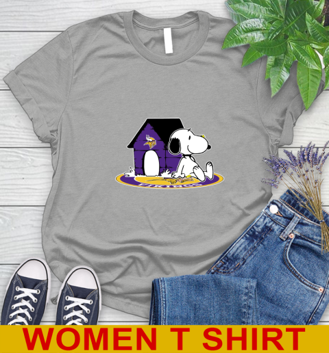 NFL Football Minnesota Vikings Snoopy The Peanuts Movie Shirt Women's T-Shirt 11