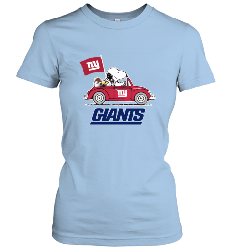 Snoopy Woodstock Ride The New York Giants Car NFL Shirt - High