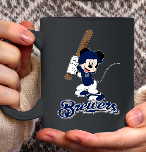 MLB Baseball Milwaukee Brewers Cheerful Mickey Mouse Shirt Ceramic Mug 11oz
