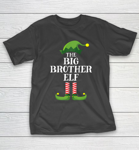 Big Brother Elf Matching Family Group Christmas Party Pajama T-Shirt