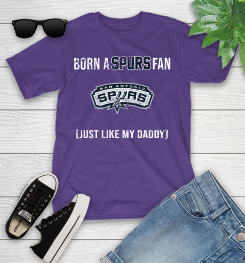 NBA San Antonio Spurs Loyal Fan Just Like My Daddy Basketball Shirt Youth T-Shirt 3