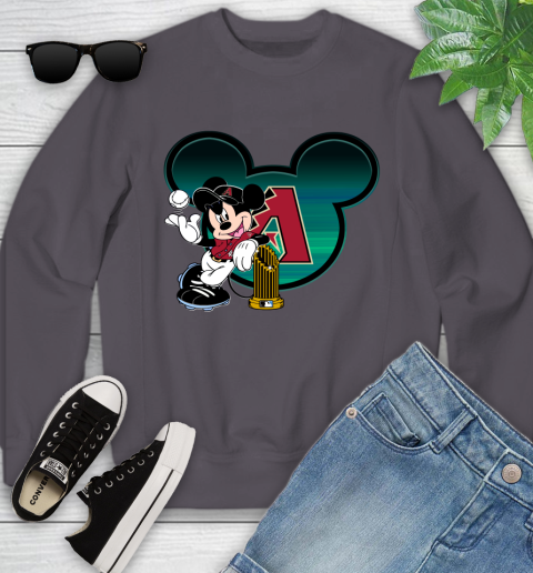 MLB Arizona Diamondbacks The Commissioner's Trophy Mickey Mouse Disney Youth Sweatshirt 6