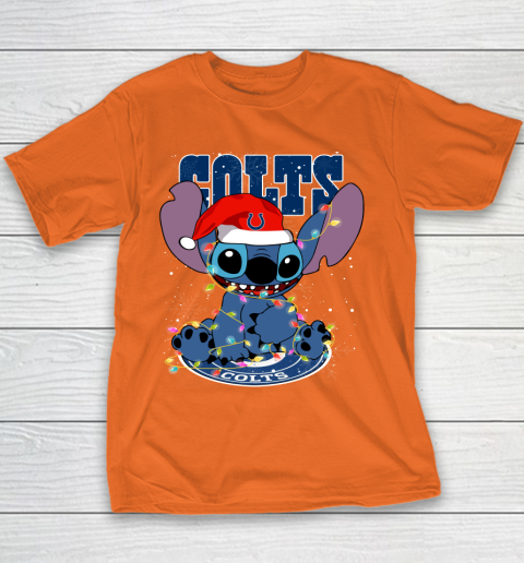 Indianapolis Colts NFL Football noel stitch Christmas Youth T-Shirt 3