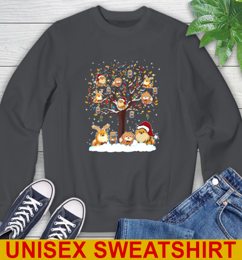 Pomeranian dog pet lover light christmas tree shirt 31