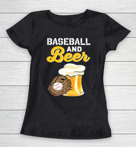 Beer Lover Funny Shirt Baseball And Beer Women's T-Shirt