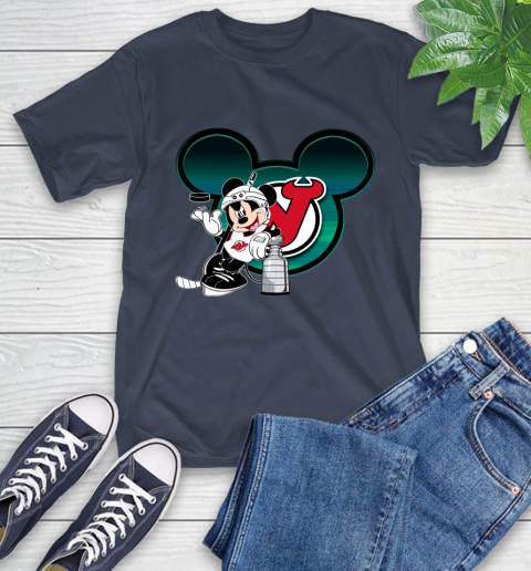 NHL New Jersey Devils Stanley Cup Mickey Mouse Disney Hockey T Shirt T-Shirt 4