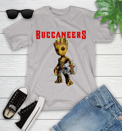 Tampa Bay Buccaneers NFL Football Groot Marvel Guardians Of The Galaxy Youth T-Shirt 12