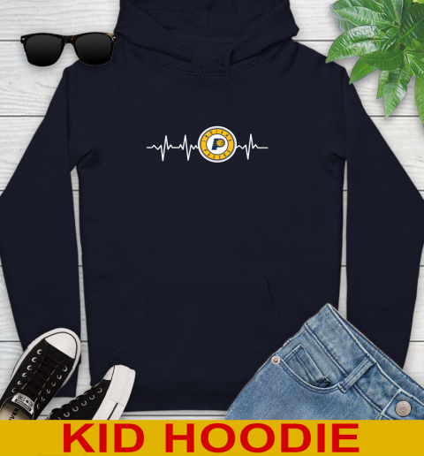Indiana Pacers NBA Basketball Heart Beat Shirt Youth Hoodie 3