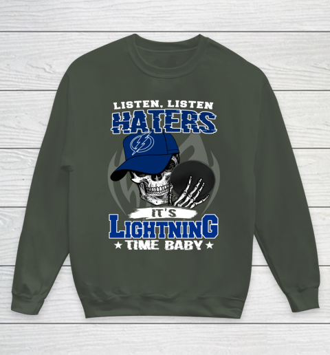 Listen Haters It is LIGHTNING Time Baby NHL Youth Sweatshirt 8