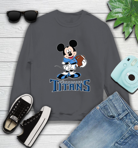 NFL Football Tennessee Titans Cheerful Mickey Mouse Shirt Sweatshirt 6